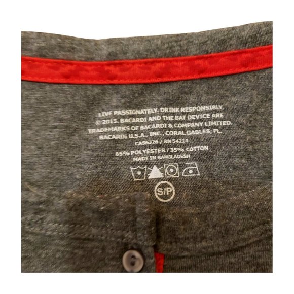 Bacardí Rum Logo 3/4 Sleeve Henley Top Women’s M - Picture 6 of 11